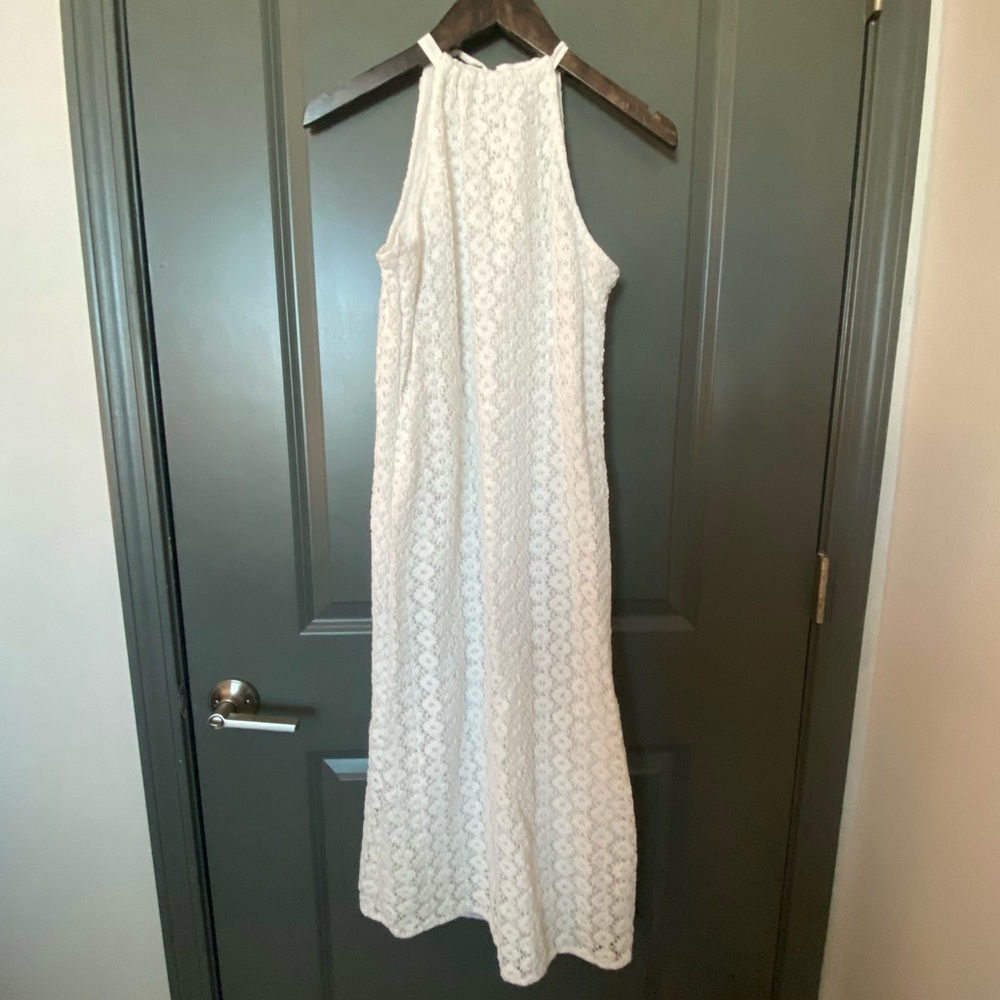 A New Day White Lace Midi Dress